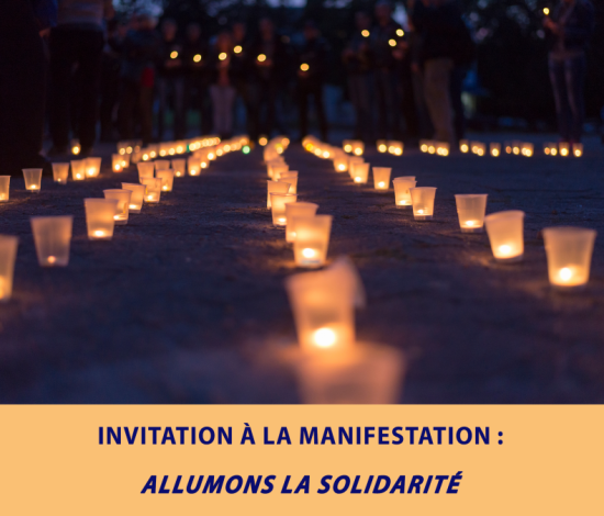 Image INVITATION à participer à la MANIFESTATION ALLUMONS LA SOLIDARITE 